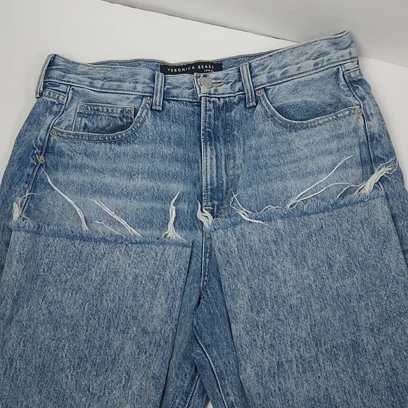 Veronica Beard Carly Kick-Flare Jean High Rise in Pebble Stone Wash Size 29